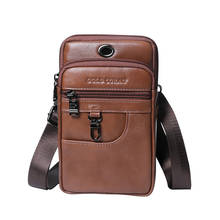 Genuine Leather Waist Pack Men Phone Pouch Shoulder Messenger Bags Men's Casual Bum Hip Belt Waist Bag Fanny Pack 2024 - buy cheap
