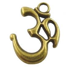 10pcs Antique Bronze Charms 3D OM Aum Ohm Mantra Sign Alloy Yoga Pendant for DIY Necklaces Bracelets Jewelry 11710 2024 - buy cheap