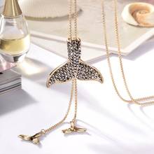 Fashion Mermaid Tail Tassel Long Necklace Women New Jewelry Chain Necklaces & Pendants 2024 - buy cheap