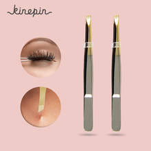 KINEPIN 1PC New Pro 24K Gold Women Stainless Steel Hair Removal Eyebrow Tweezers Clip Beauty Makeup Tools Slant Brow 2024 - buy cheap