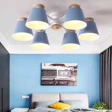 Nordic multi color loft E27 220V log two styles chandelier for kitchen living room bedroom restaurant warm wrought chandelier 2024 - buy cheap