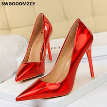 Pointed Heels Extreme High Heels Red Heels Wedding Shoes Valentine Shoes Stiletto Gold Big Size Women Shoes Fashion Black Pumps 2024 - buy cheap