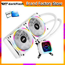Darkflash CPU Cooler Liquid 120mm Radiator Quiet Fan PWM pc Computer Case All-In-One Water Cooler Cooling LGA INTEL AMD AM4 1151 2024 - buy cheap