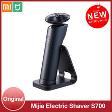 Xiaomi mijia-barbeador elétrico s700, lâmina de cerâmica recarregável, ipx7, à prova d'água, aparador de barba seca, todo em alumínio, 2024 - compre barato