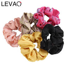 LEVAO 5pcs Satin Elastic Hair Circle Rubber Band Women Scrunchies Headband Hairband Girl Female Hair Tie Hair Accessories Ladies 2024 - buy cheap