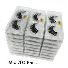 Wholesale Eyelashes 50/100/200 pcs 3d Mink Lashes Natural Mink Eyelashes Wholesale False Eyelashes Makeup False Lashes In Bulk 2024 - buy cheap