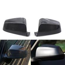 2PCS Car Auto Carbon Fiber Side Mirror Covers Caps Side Rearview Covers Set Fit for BMW E60 F10 5 Series 2008-2013 2024 - buy cheap