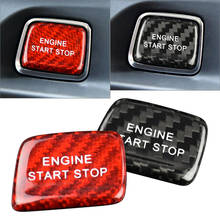 Carbon Fiber Car Engine Start Stop Button Cover Keyless Decoration Stickers For Chevrolet Camaro 2016 2017 2018 Red/Black 2024 - buy cheap