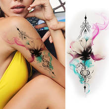 Fashion Flower Temporary Tattoos Sticker DIY Fake Colorful Anchor Sheets Tattoo For Women Body Art Painting Arm Legs Tatoo Paper 2024 - buy cheap