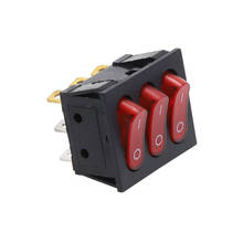 1pcs 9pins ON-OFF 2 Positions SPST Boat Rocker Switch LED Light 15A/250V 20A/125V AC Power  31*37.5mm Red 2024 - buy cheap