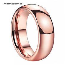 Rose Gold Tungsten Carbide Rings For Men Women Domed Wedding Band With High Polish Finish 6MM 8MM Comfort Fit 2024 - buy cheap