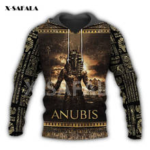 Anubis-Sudadera con capucha para hombre y mujer, prenda de vestir con estampado 3D de símbolo de ojos de Dios antiguo, Egipto, estilo Harajuku, con cremallera, informal 2024 - compra barato