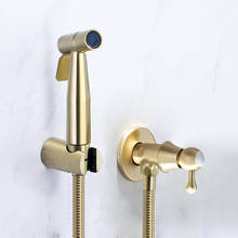 Toilet Bidet Faucet Mixer Bidet Faucets Brushed Gold Brass Carving Bath Shower Blow-fed Spray Gun Nozzle Single Cold Water Taps 2024 - buy cheap