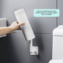 Suporte de papel adesivo de parede, 2 peças, prateleira, toalha, suporte de tecido, cabide de armazenamento para banheiro, organizador de cozinha 2024 - compre barato