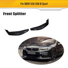 Car Front Bumper Splitters Lip For BMW 5 Series G30 G31 M Sport 2017 - 2020 Carbon Fiber Spoiler 2024 - buy cheap