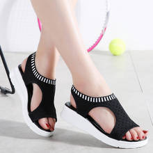 2020 Sandals Women Summer Shoes Peep Toe Casual Flat Sandals Ladies Breathable Air Mesh Women Platform Sandals Sandalias 2024 - buy cheap