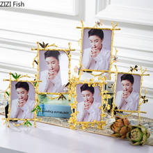Modern Metal Branch Photo Frame Desktop Decoration 6/7/10 Inch Gold Photo Frame Couple Family Photo Home Decoration Accessories 2024 - buy cheap