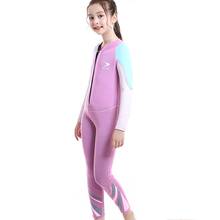 Girls Thermal Wetsuits 2.5MM Neoprene Full-body Children Anti-UV Keep Warm Surfing Diving Suits Swimwear Siamese Suit for kids 2024 - buy cheap