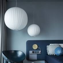 Hot air balloon fashion simple warm bedside silk fabric restaurant bar living room single head chandelier 2024 - buy cheap