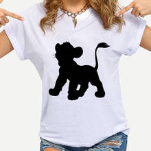 Camiseta feminina harajuku tshirt ladies simba leão rei gráfico t camisas de verão unisex roupas dropship 2024 - compre barato