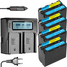 Bateria de câmera 4 peças 7800mah com carregamento rápido ultra 3x, compatível com sony f930, f950, f770, f570, f970 2024 - compre barato