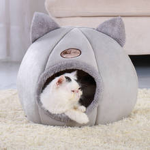Removable Pet Cat House Warm Pet Cat Bed Cave Winter Puppy Kitten Dog Cushion Mat Small Dogs Cats House Kennel Indoor Cats Nest 2024 - buy cheap