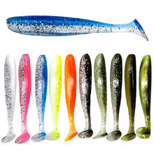 Señuelos de Pesca de gel de sílice 5,5, 2020/7/9cm, cebo suave giratorio, cola en T, aparejos artificiales, swimbait, Señuelos de Pesca de gusano, lubina a rayas 2024 - compra barato