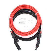 1 pcs/lot 1-4 Meters Black/Red Power Solar Extension Cable 4.0mm2/12AWG with SOLAR PV DC Connector Used in Solar Panel System 2024 - buy cheap