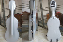 Great 4/4  grey  fiberglass cello hard case w/wheells 2024 - buy cheap