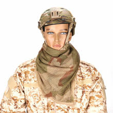 190*90cm Military Cotton Camouflage Tactical Mesh Scarf Sniper Face Veil Camping Hunting Multi Purpose Hiking Scarves 2024 - buy cheap