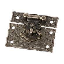 55mmx47mm Vintage Style Latch Wooden Box Hasp Pad Chest Lock Bronze Tone Antique A2UD 2024 - buy cheap