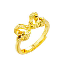Eternal love Flower Leaves Resizable Gold Finger Rings Valentine's Day Gift Jewelry Hot Sale 2019 Open Rings for Women 2024 - buy cheap