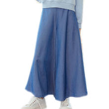 kids & teenager girls spring summer cotton wide leg blue pants children girl fashion casual loose trousers clothing 2024 - buy cheap