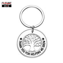 Thank You Keychain Gift for Teacher Women Men Grandmother Grandfather Father Mother Nurse Thank You for Helping Me Grow Keyring 2024 - buy cheap