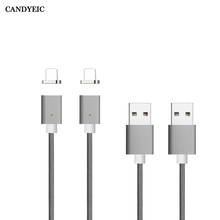 Магнитный USB-кабель CANDYEIC для iPhone 12, 11 Pro, XR, XS MAX, X, 9, 8, 7, SE, 6, 6S Plus, магнитное зарядное устройство для iPad, iPhone, кабель 2024 - купить недорого