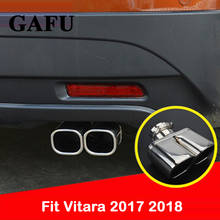 Stainless Steel Cover Decor For suzuki vitara 2018 Exhaust Muffler Tips Rear Tail Pipe Tip Tailpipe End Trim Accessories 2024 - buy cheap