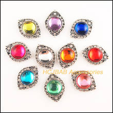 20 New Eyes Charms Mixed Acrylic Flower Connectors Tibetan Silver Tone 14.5x20mm 2024 - buy cheap