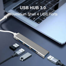 Liga de alumínio usb tipo c hub tipo-c para usb 3.0 hdmi-compatível doca 4 portas multi divisor usb 3.0 usb 2.0 adaptador para macbook 2024 - compre barato