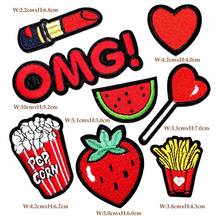 8pcs/lot OMG Popcorn French Fries DIY Cloth Badges Patch Clothes Apparel Sewing Decoration Applique Bagde Patches Accessories 2024 - buy cheap