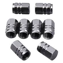 8 Pieces Tire Stem Valve Caps Wheel Valve Covers Car Dustproof Tire Cap, Hexagon Shape Titanium Gray 2024 - buy cheap