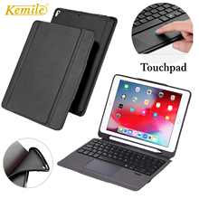 Case For iPad 7th 2019 10.2 funda touchpad keyboard W Pencil Holder Stand Cover For iPad 7th generation 2019 10.2 Case Keypad 2024 - buy cheap