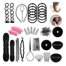 15/24/28pcs Women DIY Hair Styling Accessories Kit Magic Donut Bun Maker Hairpins Ties Fast Twist Modelling Hairdress Braid Tool 2024 - buy cheap