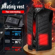 4-Zone Heating Vest Jacket USB Men'S Winter Dual-Control Intelligent Constant Temperature Electric Heating Clothing Outdoor Vest 2024 - buy cheap