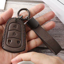 Genuine leather key case for car Cadillac xts xt5 atsl xt4 ct6 srx xt6 car key case bag buckle shell high-grade leather 2024 - buy cheap