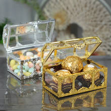 Caja de dulces creativa para bodas, embalaje de dulces de plástico, suministro de aperitivos, de oro/plata, novedad de 2021 2024 - compra barato