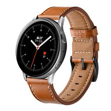 Кожаный ремешок для часов Samsung Galaxy Watch Active 2 44 мм 40 мм, браслет для Galaxy Watch 42 мм 46 мм Watch 3 45 мм 41 мм 2024 - купить недорого