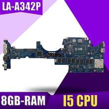 Placa base para ordenador portátil ZIPS3 LA-A342P para For Lenovo YOGA 12 S1 prueba placa base original 8G-RAM I5-5200U 2024 - compra barato