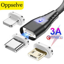 Cable magnético Micro USB tipo C de carga rápida, cargador magnético de 1M y 2M para iphone X, Xr, Xs, 11, 2019 2024 - compra barato