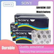 500pcs FOR SONY Original New Watch battery 337 SR416SW Silver 1.55V button cell battery for swatch watch LED Headphone 2024 - buy cheap