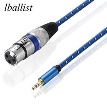 Lballist 3 м тканевый Плетеный 3,5 мм стерео разъем для XLR экранированный кабель для микрофона 2024 - купить недорого